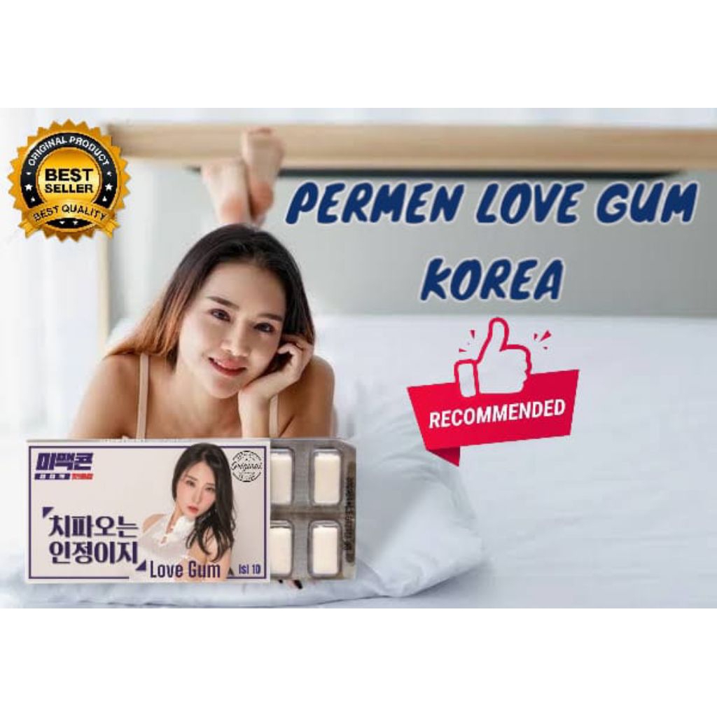 TERLARIS.. PERMEN LOVE GUM ORIGINAL ASLI KOREA BIKIN WANITA KLEPEK-KLEPEK (10Butir)