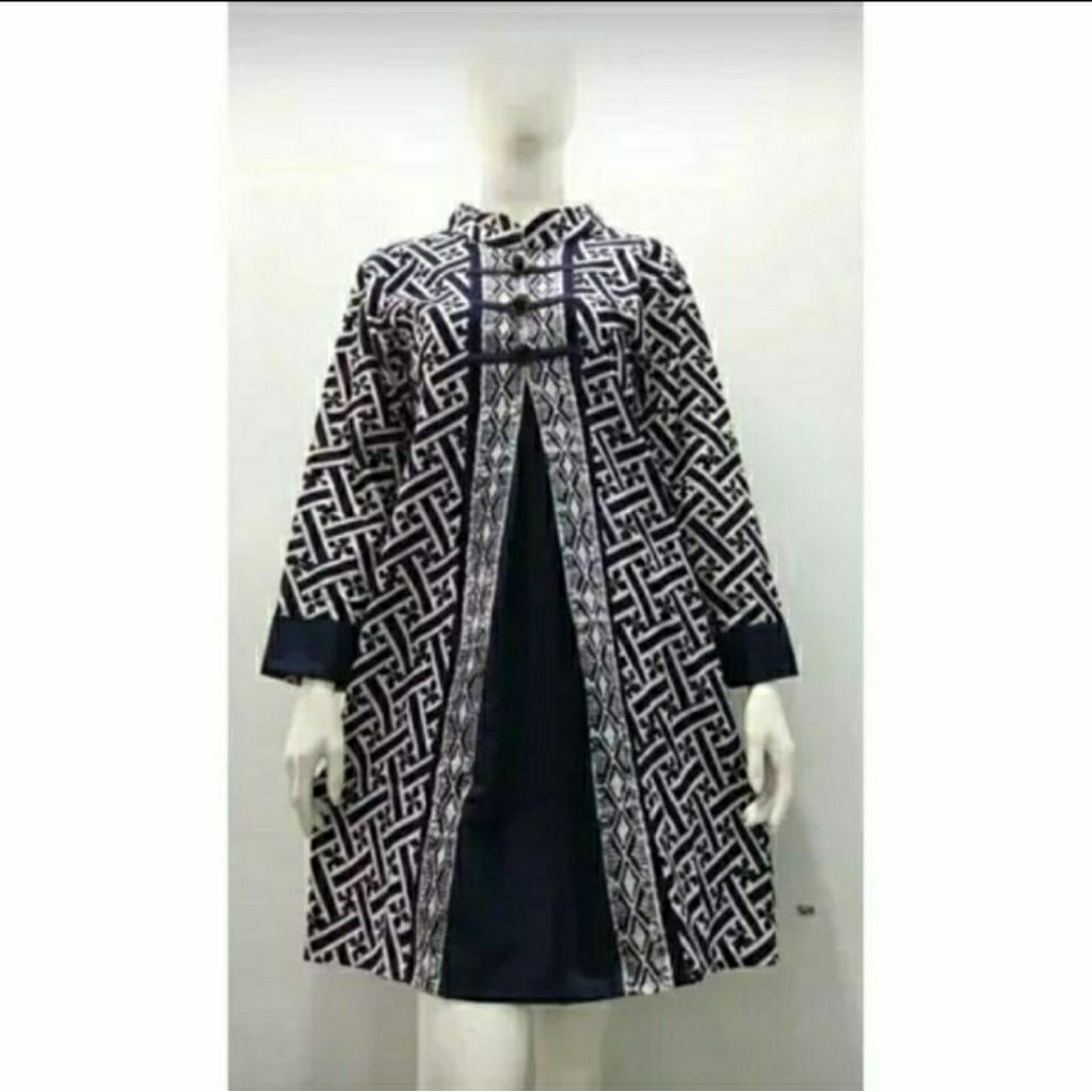 Tunik Pias Mayangsari Cap Garutan Batik Solo Blus Batik Wanita