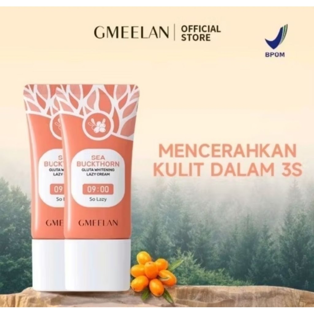 Original gluta whitening lazy cream pemutih wajah isi 30 gram