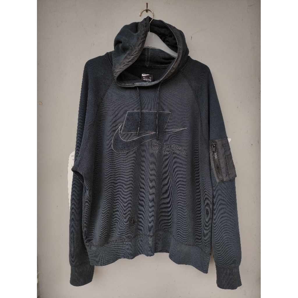 Rare Nike block futura NSW / nike nsw pullover / hoodie nike center swoosh / hoodie nike big logo / 