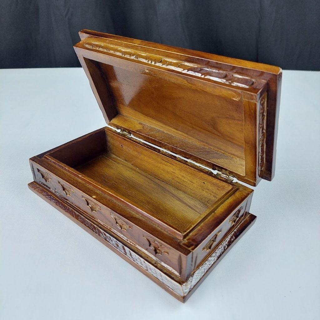 Kotak Kayu/ Kotak Perhiasan/Box Pernak-pernik/Kayu Jati /Kerajinan Jepara 20x11x6