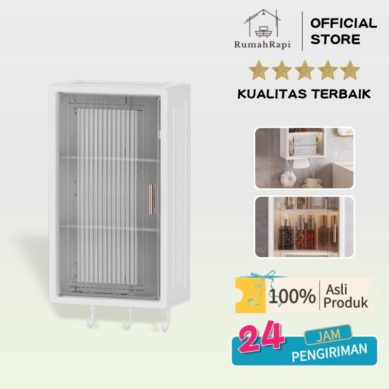 Kotak tisu kamar mandi Lemari Plastik Kamar Mandi Terpasang Di Dinding Lemari Kamar Mandi Tertutup C