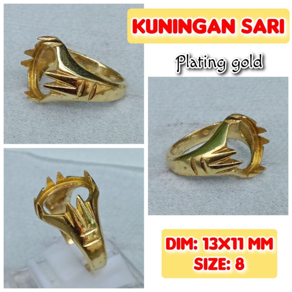 cincin emban batu akik Kuningan sari.10