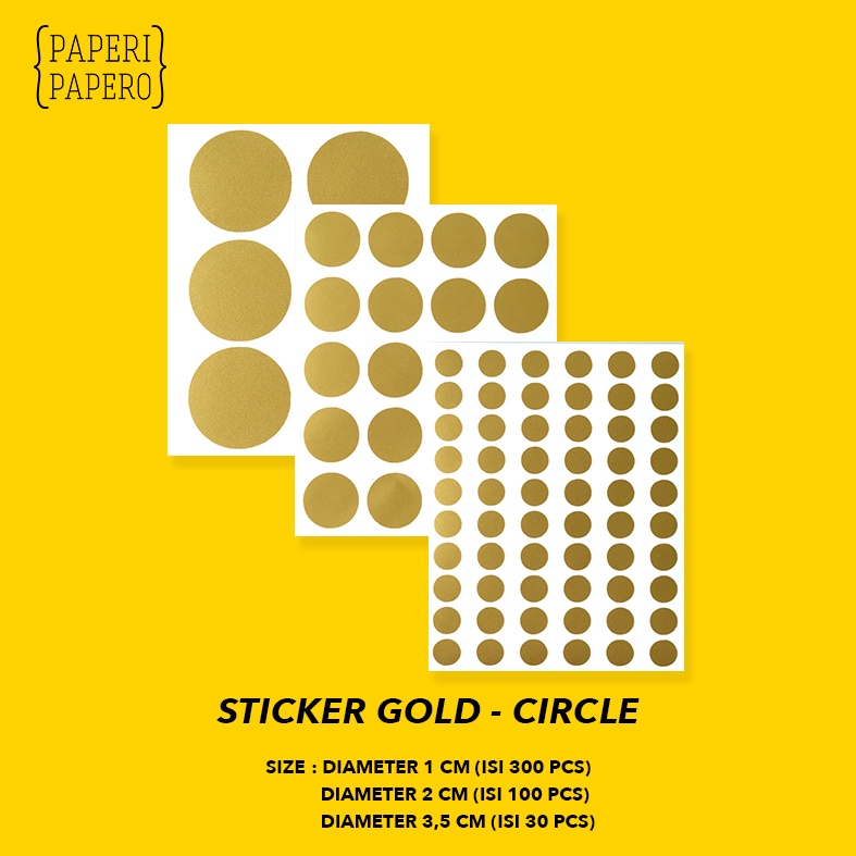 Sticker Gold Circle Oracle / Segel Label Emas