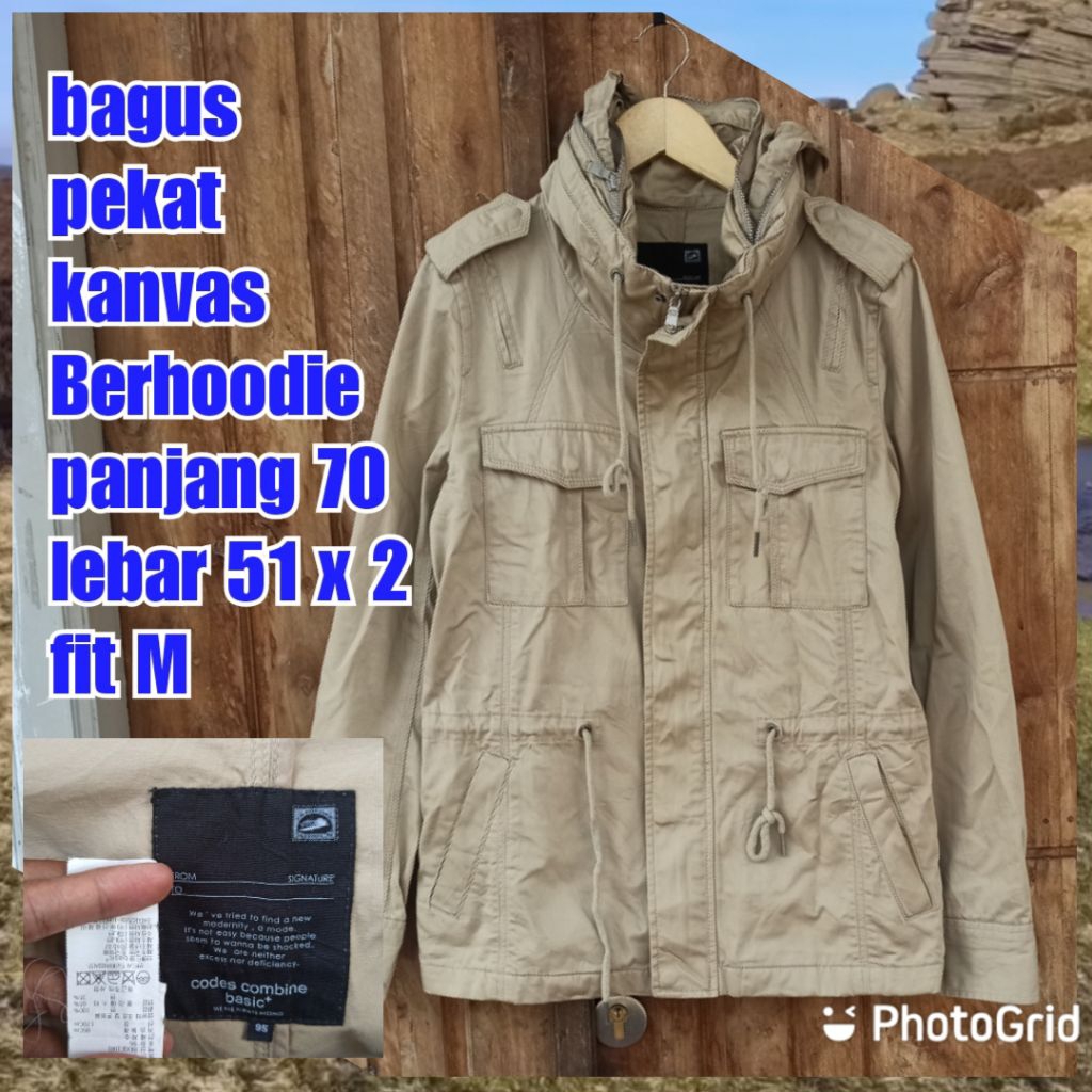 jaket parka army military m65 fashion cream khaki codes combine