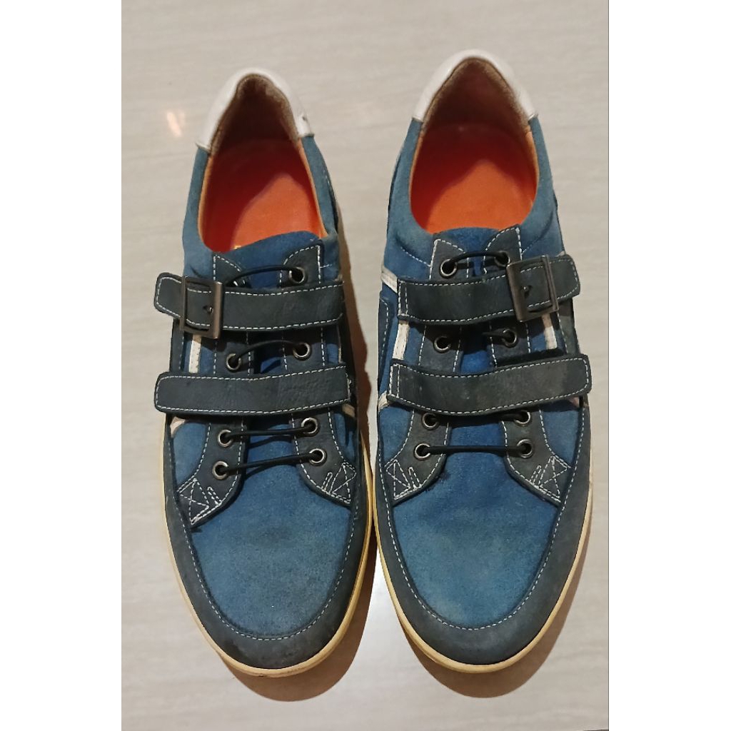 Preloved Sepatu Casual Formal Kulit Pria/Biru