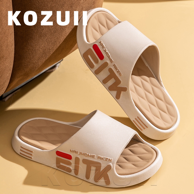 Kozuii Sandal Pria Sandal Slip On Pria Sandal Slop Cowok Sandal Rumah Pria Sandal Anti Licin elop pr