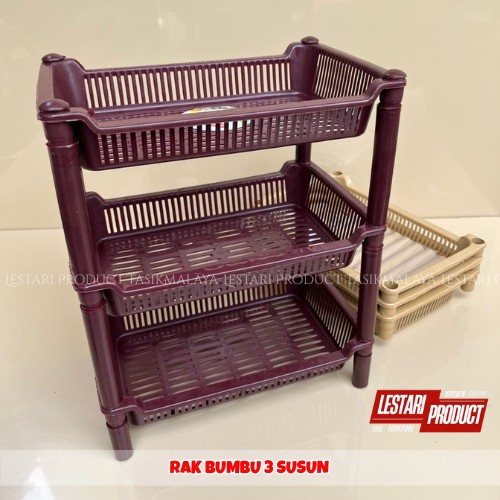 RAK BUMBU DAPUR 3 SUSUN SKAYEPLAS | RAK BUMBU SERBAGUNA | RAK DAPUR | RAK SUSUN PLASTIK | RAK BUMBU 