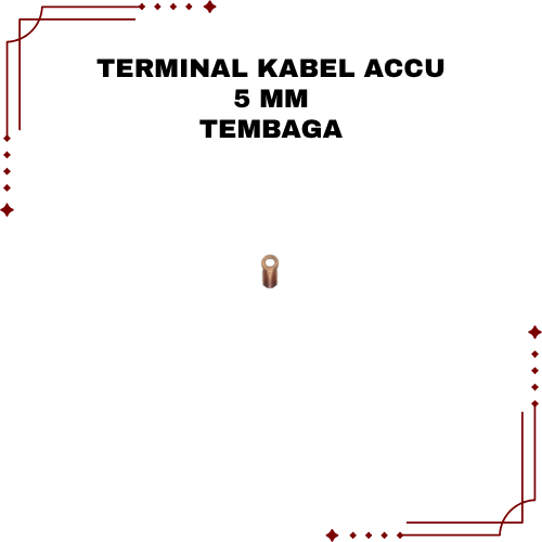 Sekun Mata Ayam Skun Tembaga Ukuran 5 mm, 6 mm, 8 mm, 10 mm Terminal Kabel Accu Aki skun kabel massa