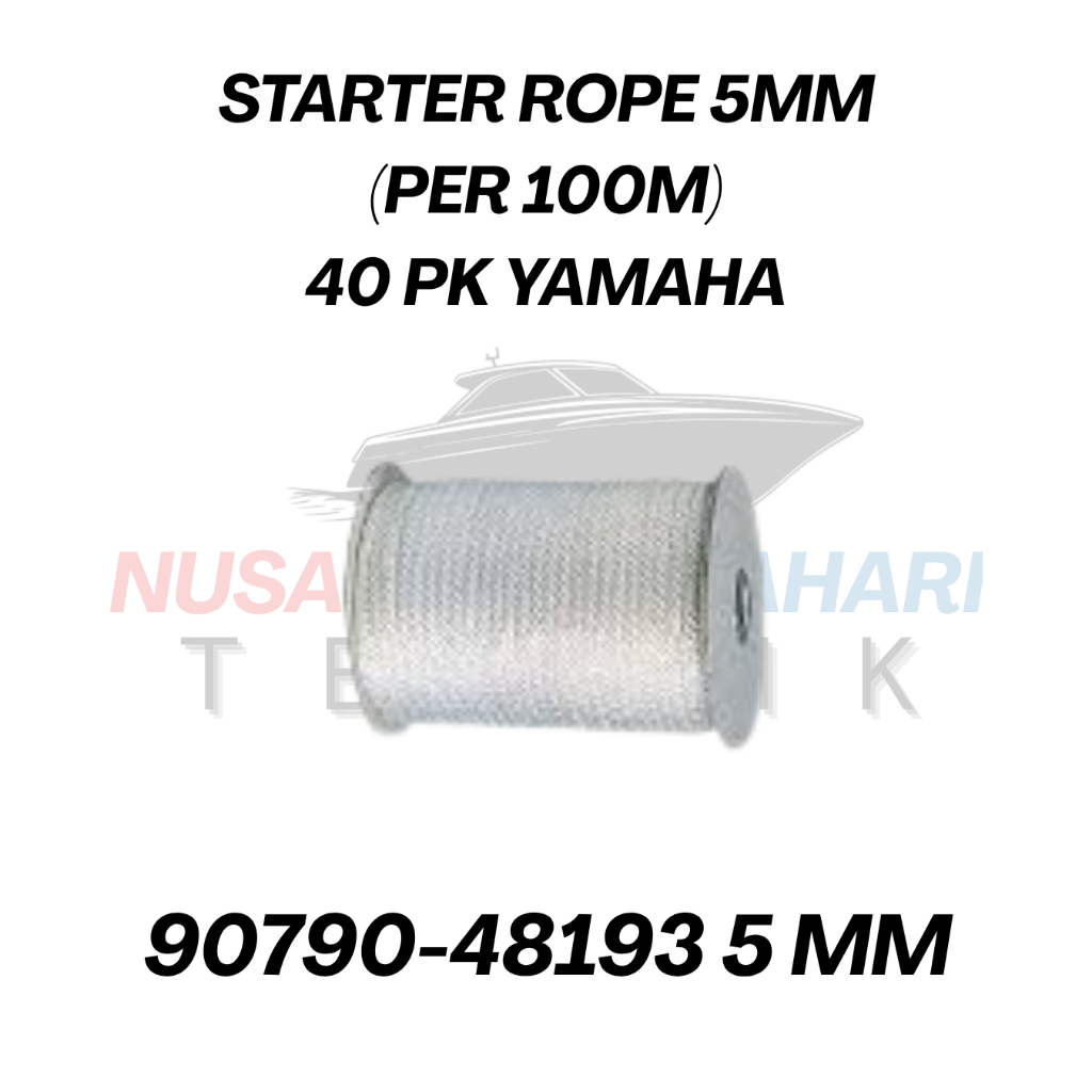 STATER ROPE 5MM ( 100 M ) YAMAHA 2PK 5PK 8PK 15PK 20PK 25PK 30PK 40PK 90790-48193 | TALI KICK STATER