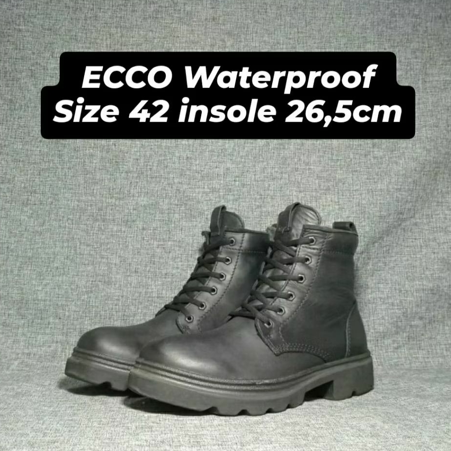 Sepatu Boots ECCO Waterproof Sepatu Riding Bikers Touring Gaul Casual Outdoor