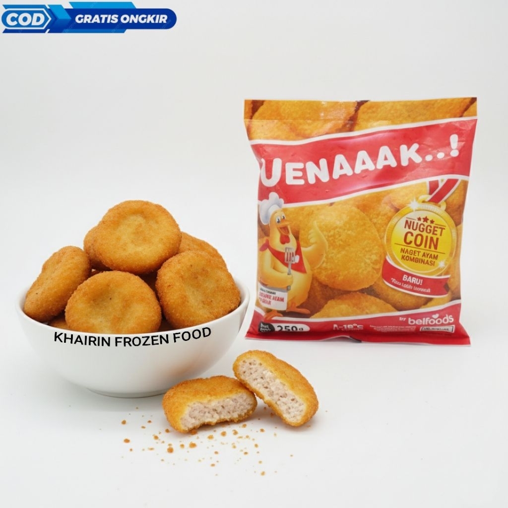 Belfoods Uenak Nugget Coin Frozen Food Khairin