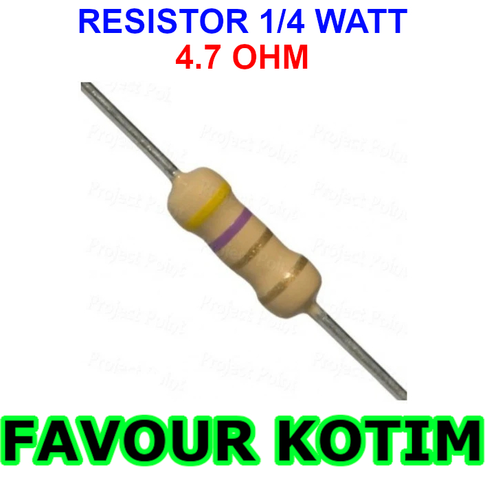 RESISTOR 4R7 4.7 OHM 1/4 WATT 5% R 1/4 W 0.25W 5 PERSEN FVKOTIM
