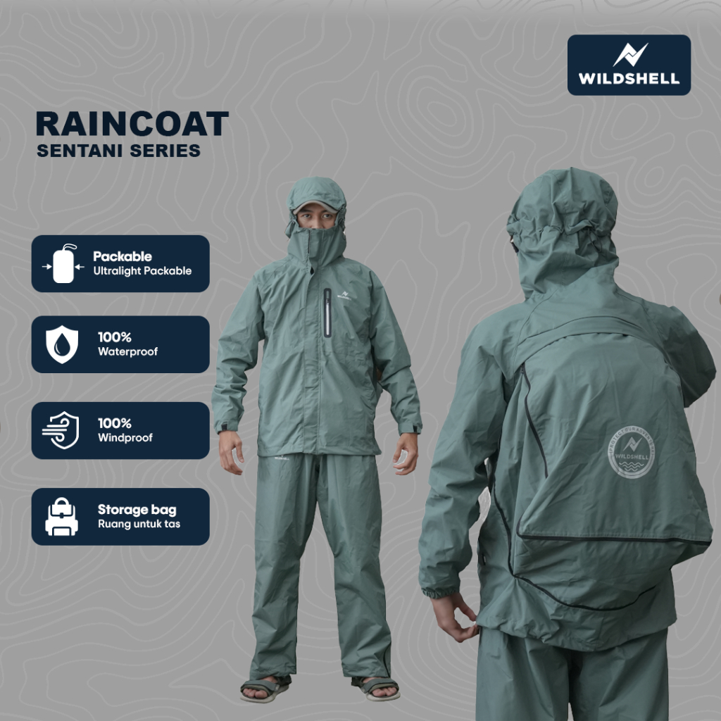Raincoat / Jas hujan Wildshell SENTANI Series