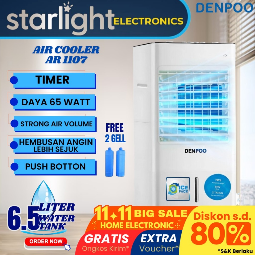 Air Cooler DENPOO AR 1107 6 Liter / AC Portbale Denpoo