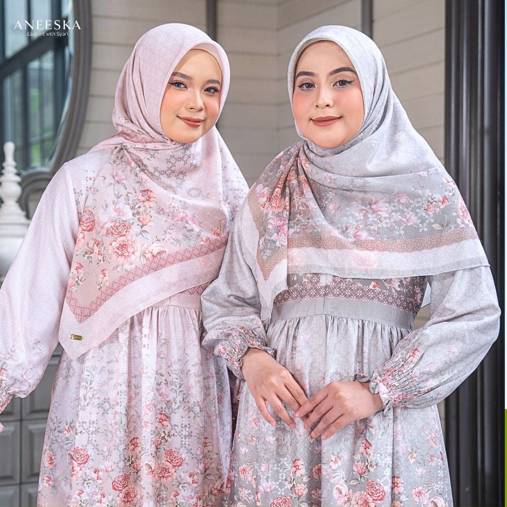 Oriana x Aneeska Scraft Qamra Aneeska | Premium Kerudung Syar'i Ibu | Sarimbit