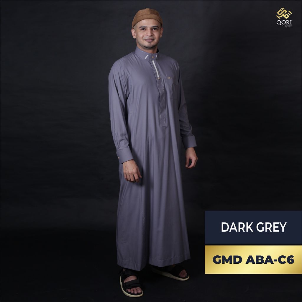 Jubah Gamis Qori Apparel GMD-ABA Pria Lengan Panjang
