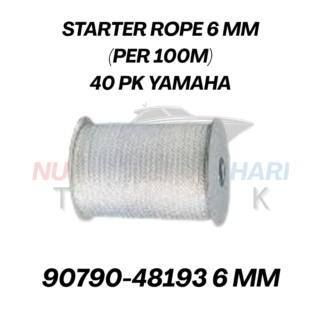 STATER ROPE 6 MM ( 100 M ) YAMAHA 2PK 5PK 8PK 15PK 20PK 25PK 30PK 40PK 90790-48193 | TALI KICK STATE
