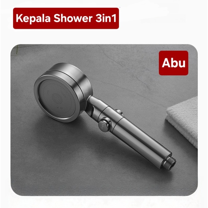 MH -Kepala Shower 3 Mode Spray Premium High Pressure Hand Shower Turbo 906