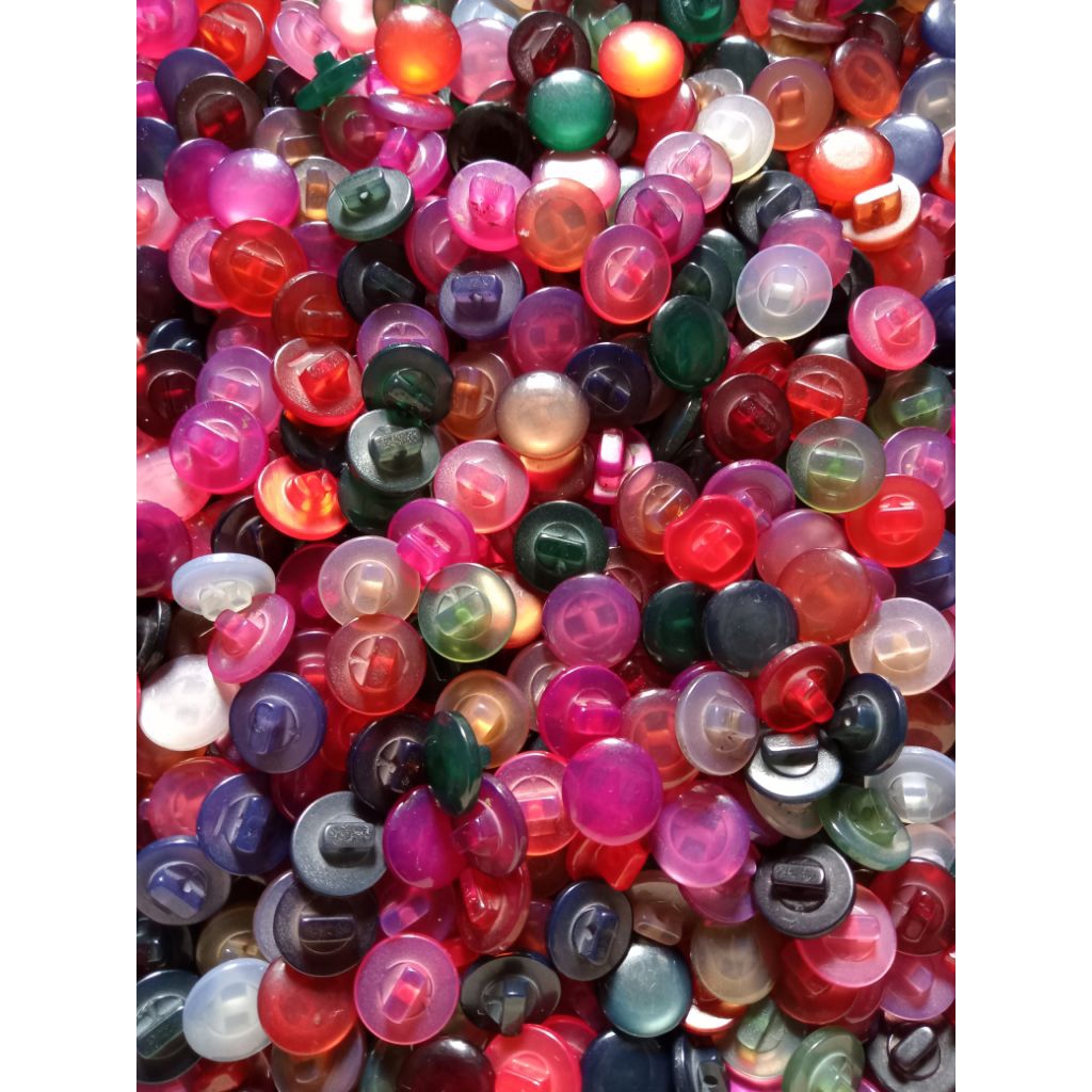 kancing baju model jamur /kancing jamur warna warni mix pergros