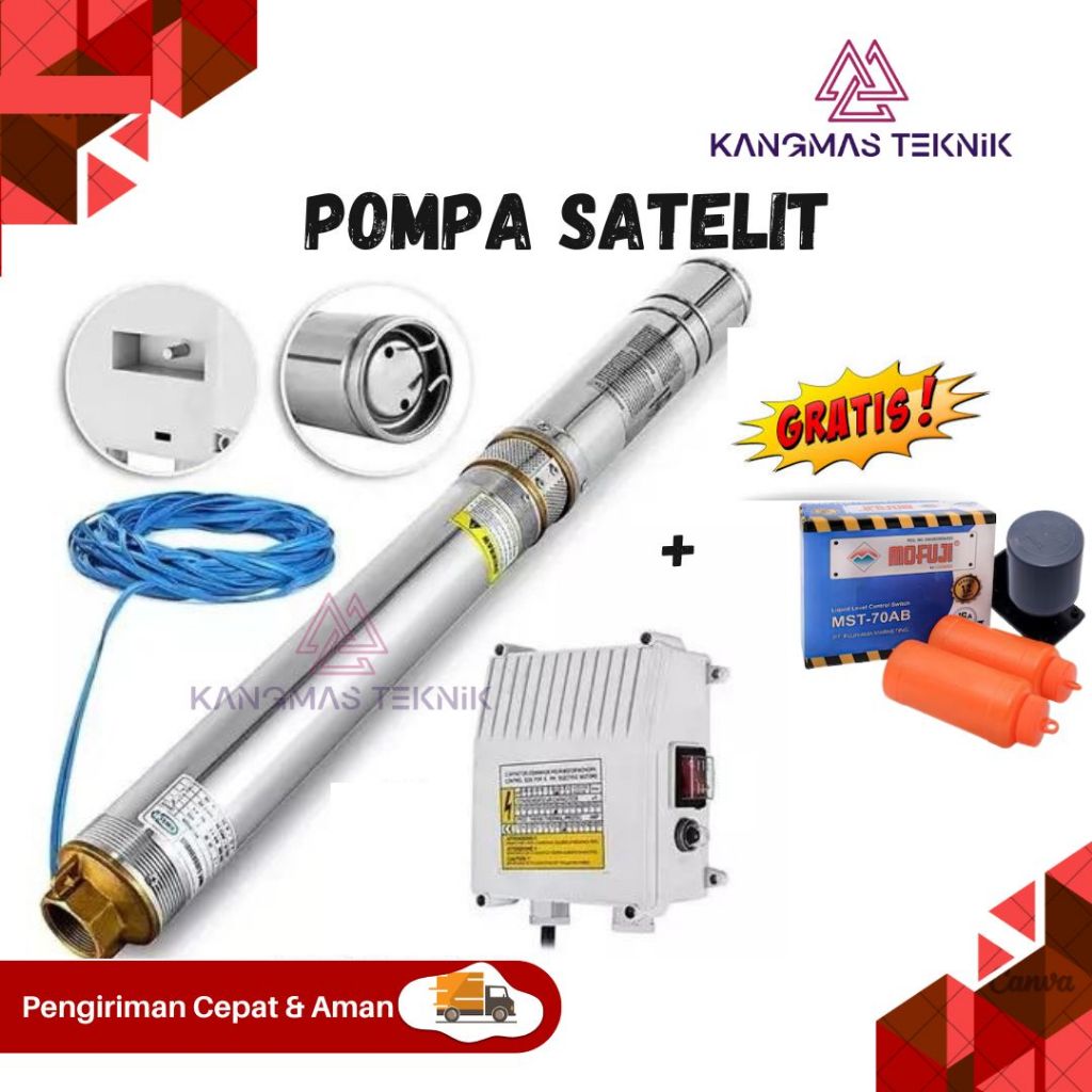POMPA SUBMERSIBLE POMPA  SATELIT 3 INCH pompa sumur dalam pompa sumur bor pompa air sumur bor 3" BON
