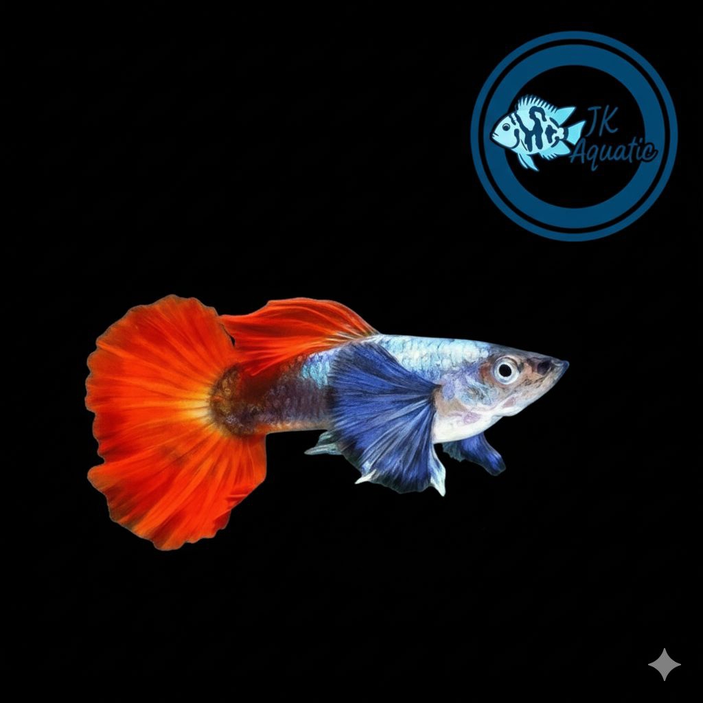 Ikan Hias Terlaris Guppy PRTDE Dumbo Ear Jantan/Betina Sepasang