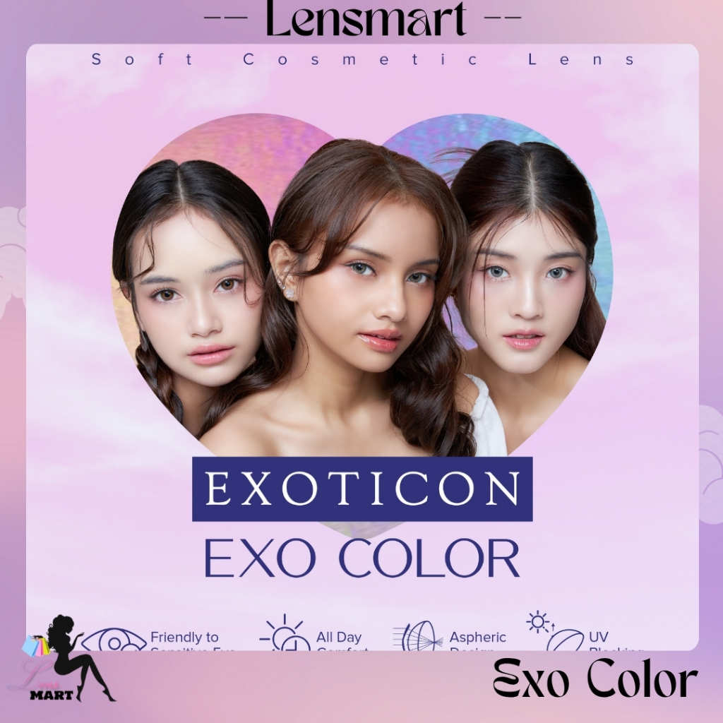 Softlens EXO COLOR By Exoticon Minus (-3.00 sd -6.00) Ocufilcon A | Aspheric | UV Blocking By Exotic