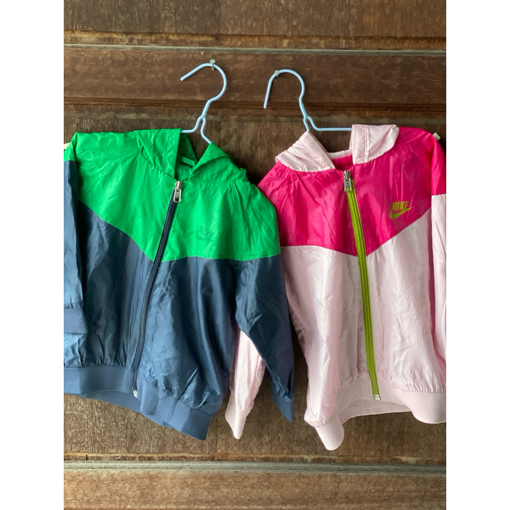 PRELOVED PL jeket parasut runing running color box 2 warna baby bayi anak branded centang size 80