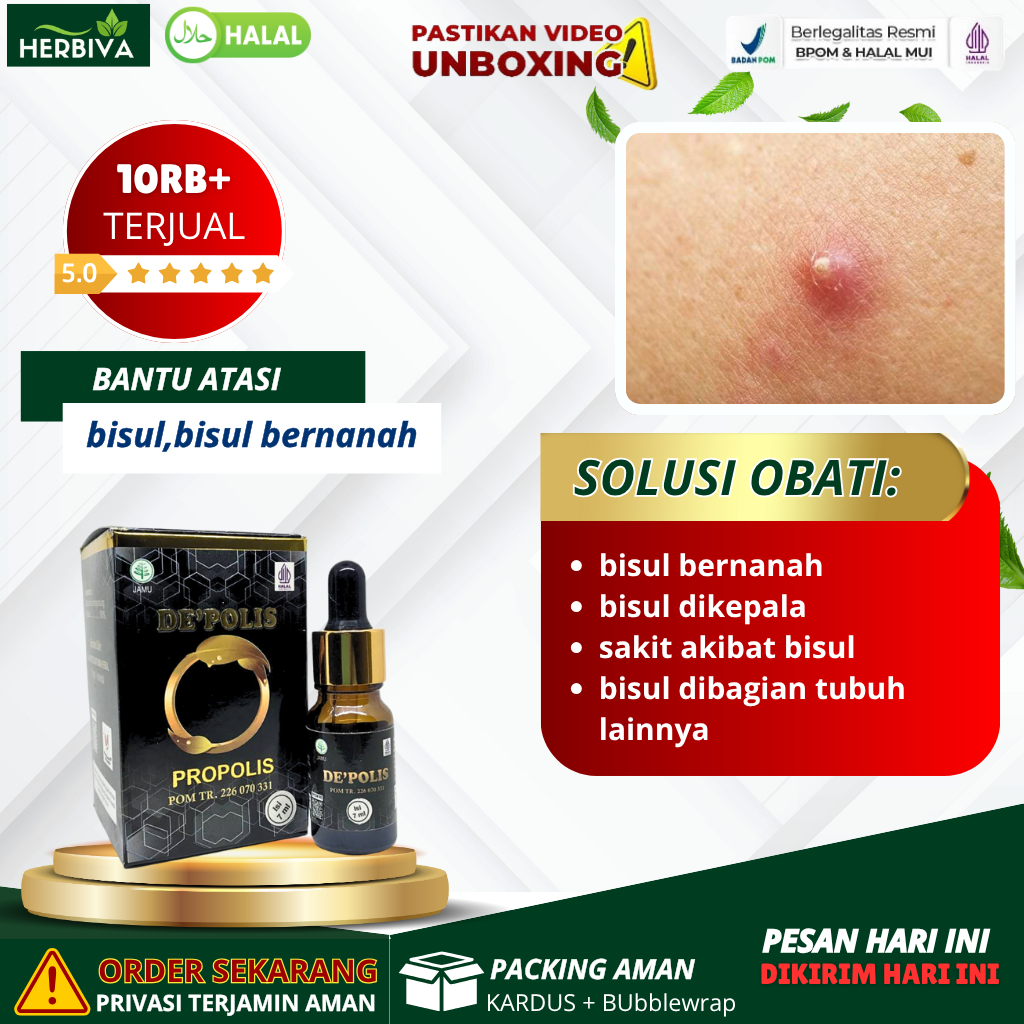 De'polis Propolis - Bisul, Bisul Bernanah, Bisul Di Kepala, Bisul Di Pantat, Bisul Di Tangan, Bisul 