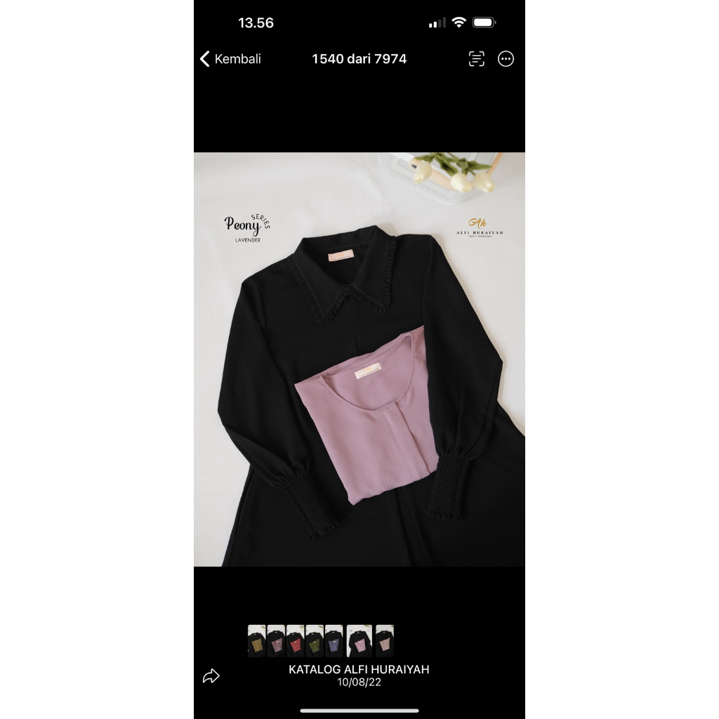 tunik Outer Peony by Alfi Huraiyah (PRELOVED)