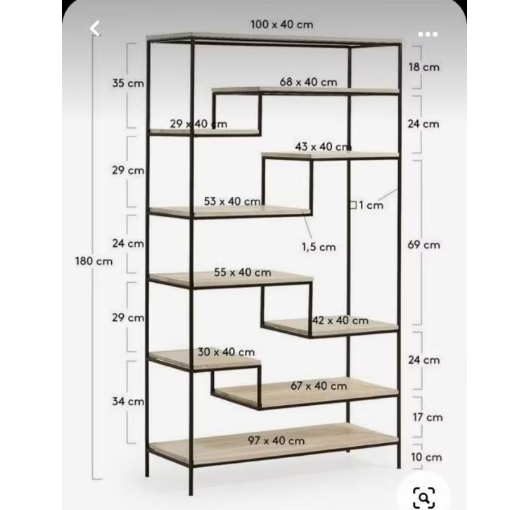 rak partisi sekat ruangan