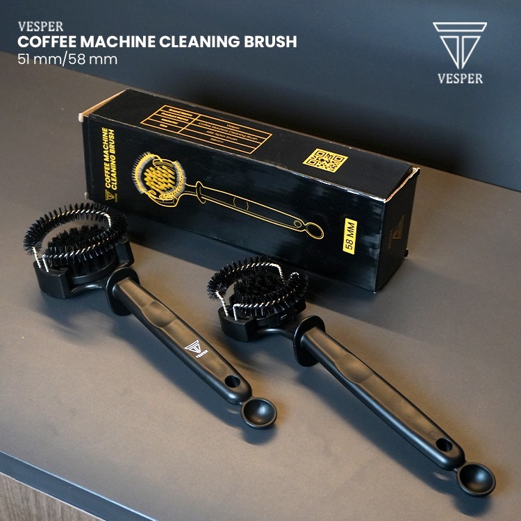 Vesper group head cleaning brush espresso coffee machine with scoop  / sikat mesin kopi grouphead cl
