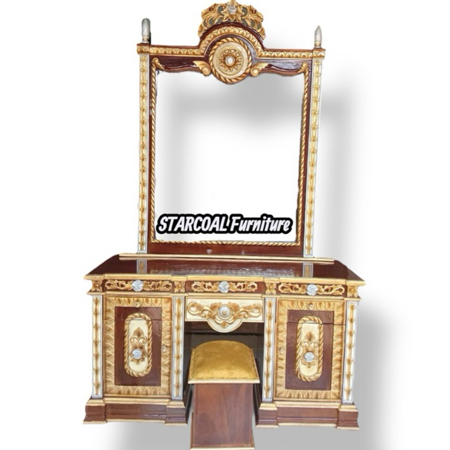 meja rias tolet gong jati furniture jepara