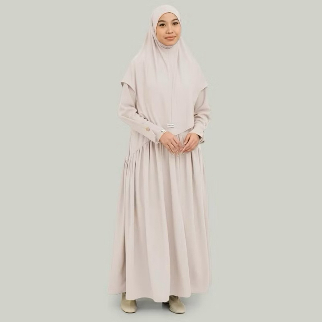 New   Tsaraya Dress n Hadda Instan By Khalewale size M Beige