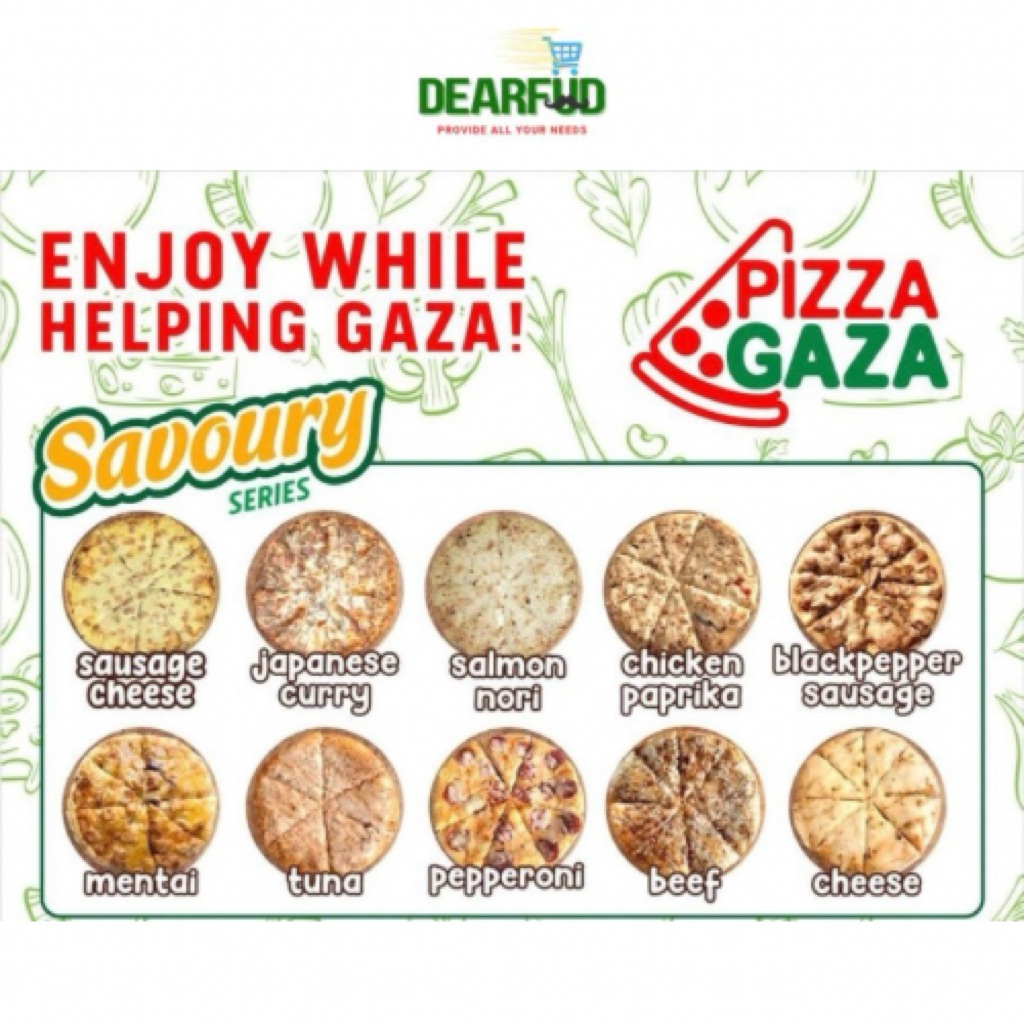 Pizza Gaza Savoury & Sweet Series FROZEN || SMALL (Diameter 15cm), MEDIUM (Diameter 20cm), LARGE (Di