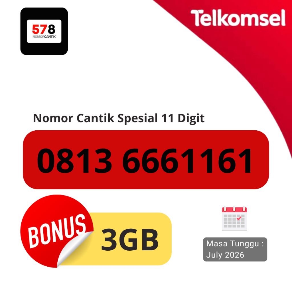 Nomor Cantik 11Digit Telkomsel 666 aaxx