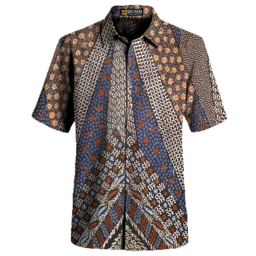Kemeja Batik Tulis Madura Baju Batik Pria Lengan Pendek F640