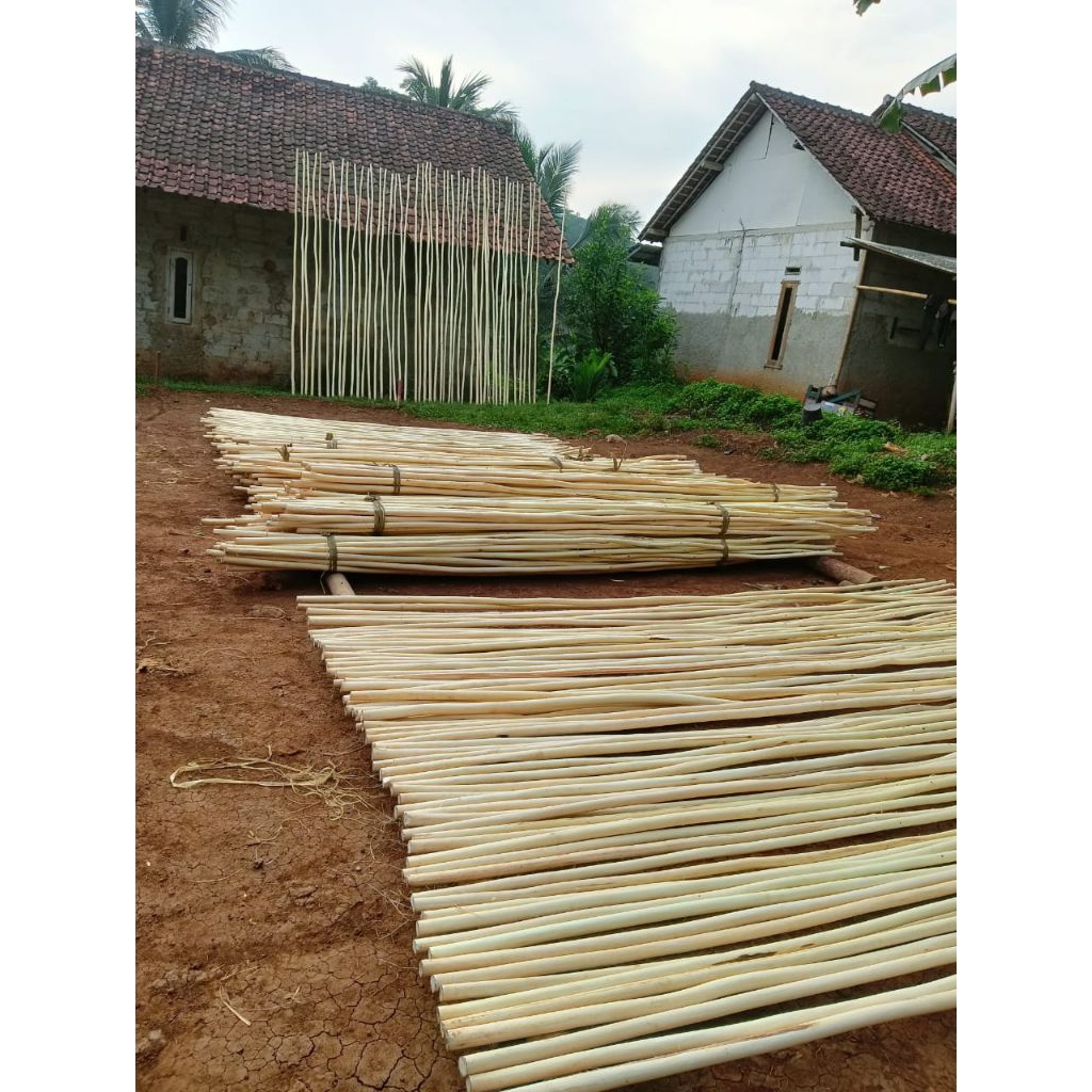 ranting kayu jati dekorasi atap gajebo ala cafe Bali - panjang 4mtr