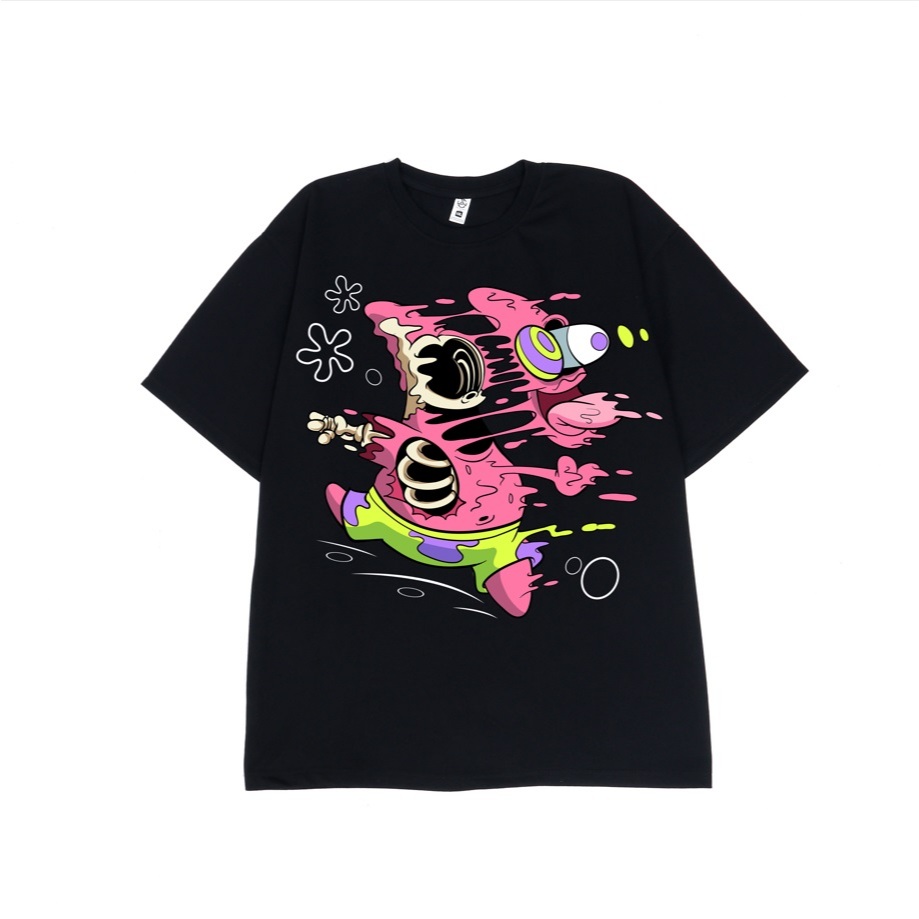 Baju Kaos Patrick Tshirt Pria Wanita Bahan Semikatun 24s Sablon Digital