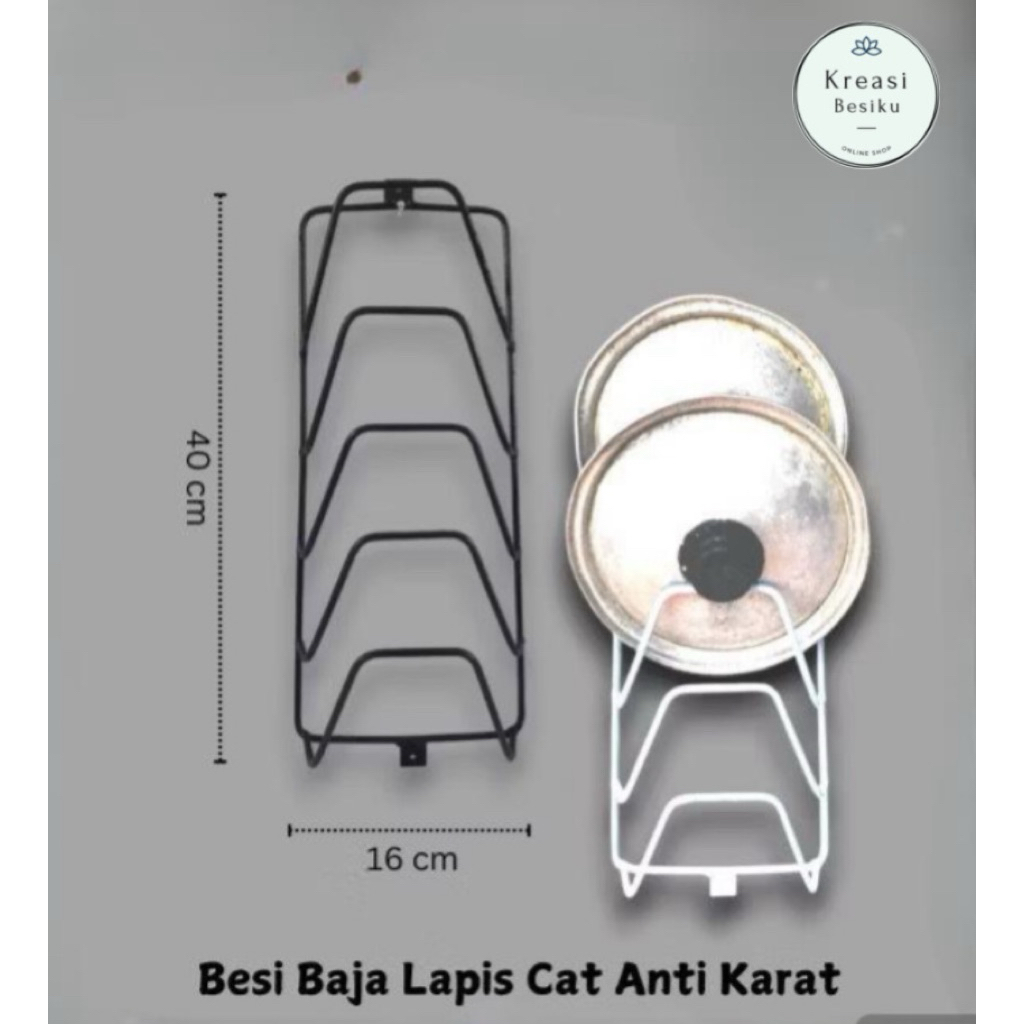 RAK TUTUP PANCI GANTUNG NEMPEL DINDING / RAK PIRING