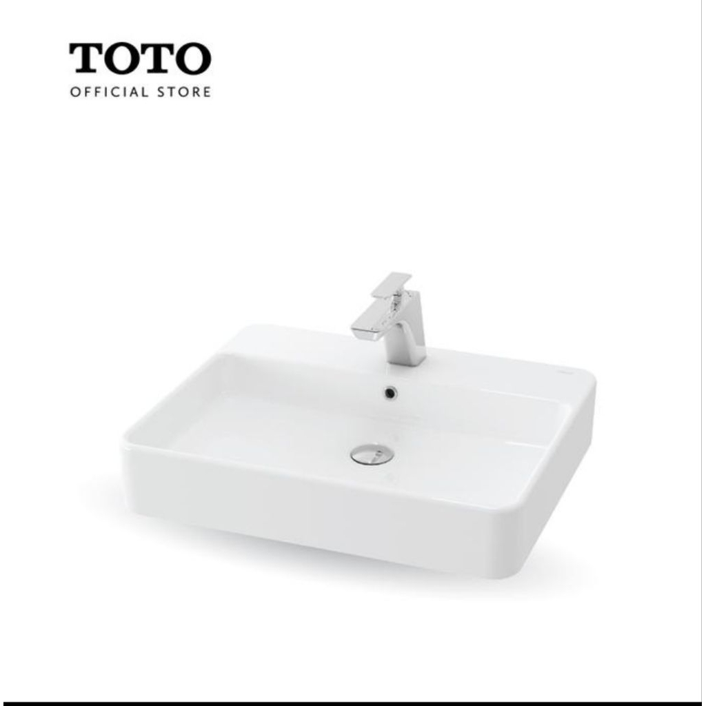 WASTAFEL MEJA TOTO LW 950CJ FULLSET KRAN DINGIN/ WASTAFEL COUNTER TOP TOTO LW 950 CJ LENGKAP KRAN DI