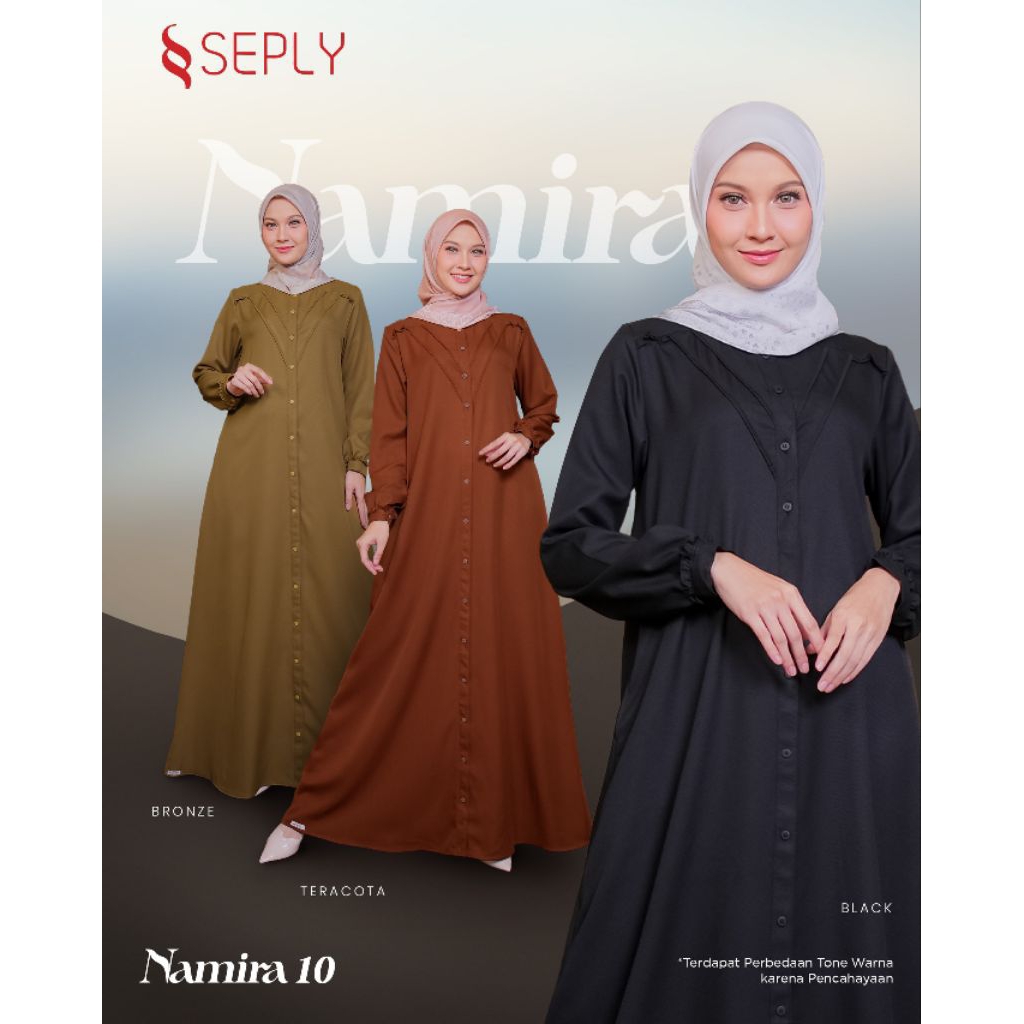 Seply Namira 10 Gamis Polos Tampil Anggun dan Elegan