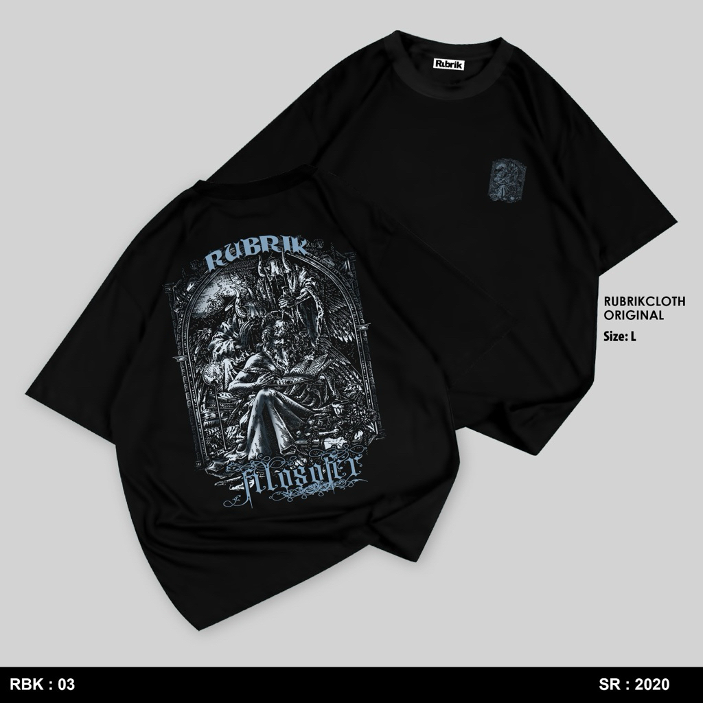 RUBRIK - Kaos Distro Premium / Baju Kaos Distro Pria Wanita / T Shirt Distro 100% Cotton 24s Unisex-