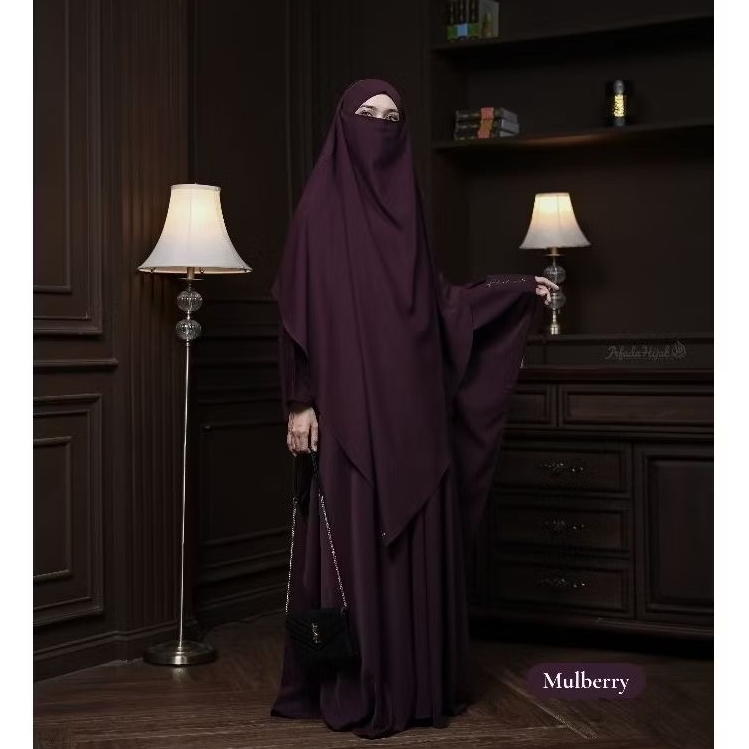 Afada Hijab - Jeenan Abaya Gamis Set (Abaya Gamis Set Khimar Haji dan Umrah)