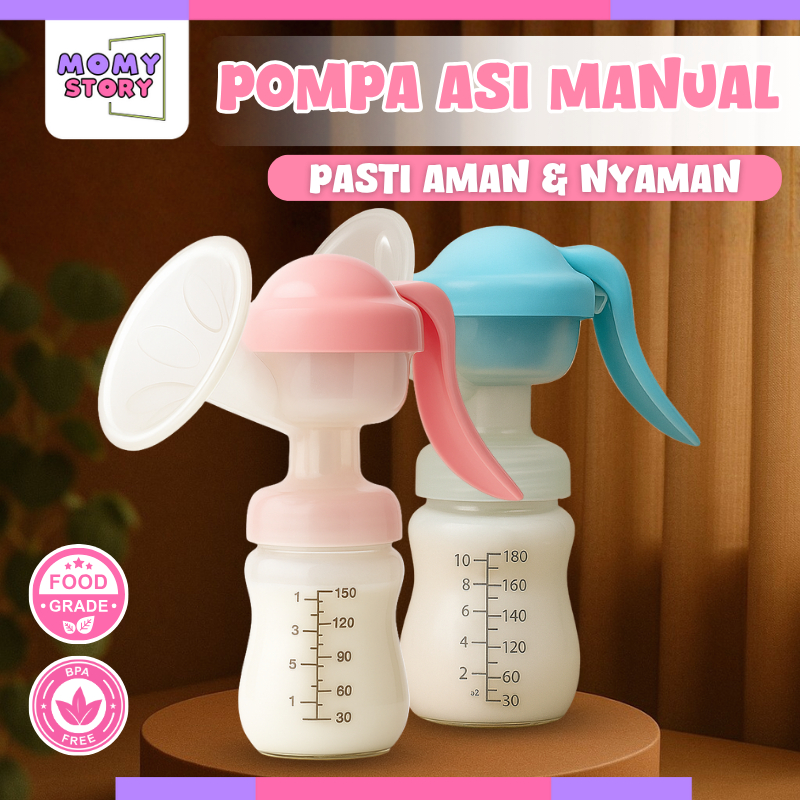 Pompa ASI Manual Breast Pump Botol Dot Susu Bayi BPA FREE Murah Impor COD