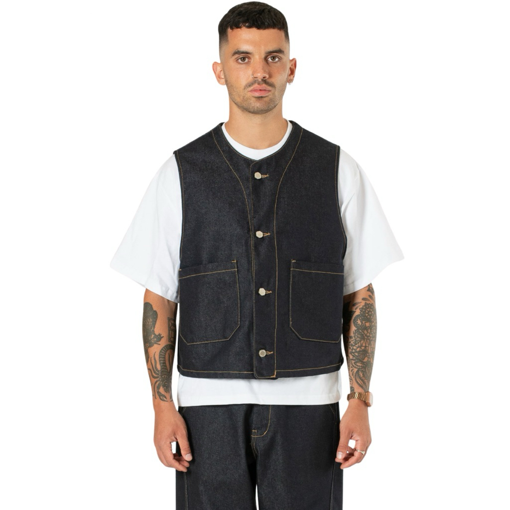 Sai - Namoy Vest Jacket Raw Denim Rompi Jacket