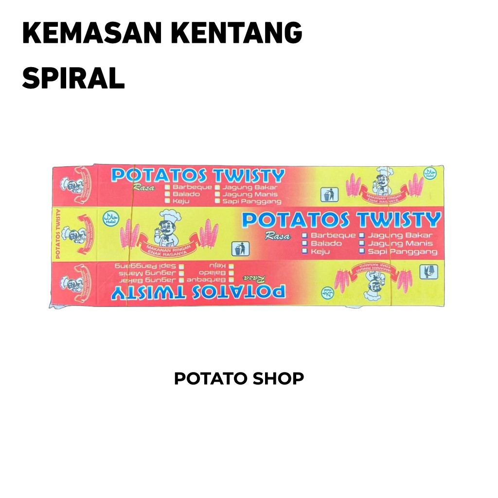 Dus Kentang Spiral Murah Isi 100 Pcs