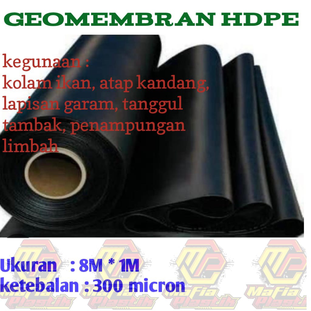 Geomembran Hdpe / terpal Lebar 8meter 300micron