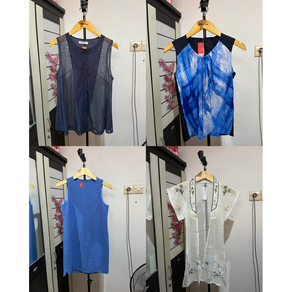 blouse kutung motif dress outer anak organza china chines korean style baju atasan top wanita murah 