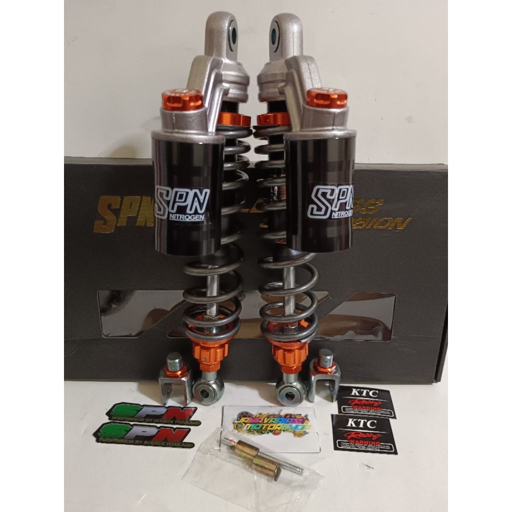 (BONUS STICKER) Shockbreaker Shock Double SPN Racing Model Extreme Double Tabung Atas Uk 280mm 320mm